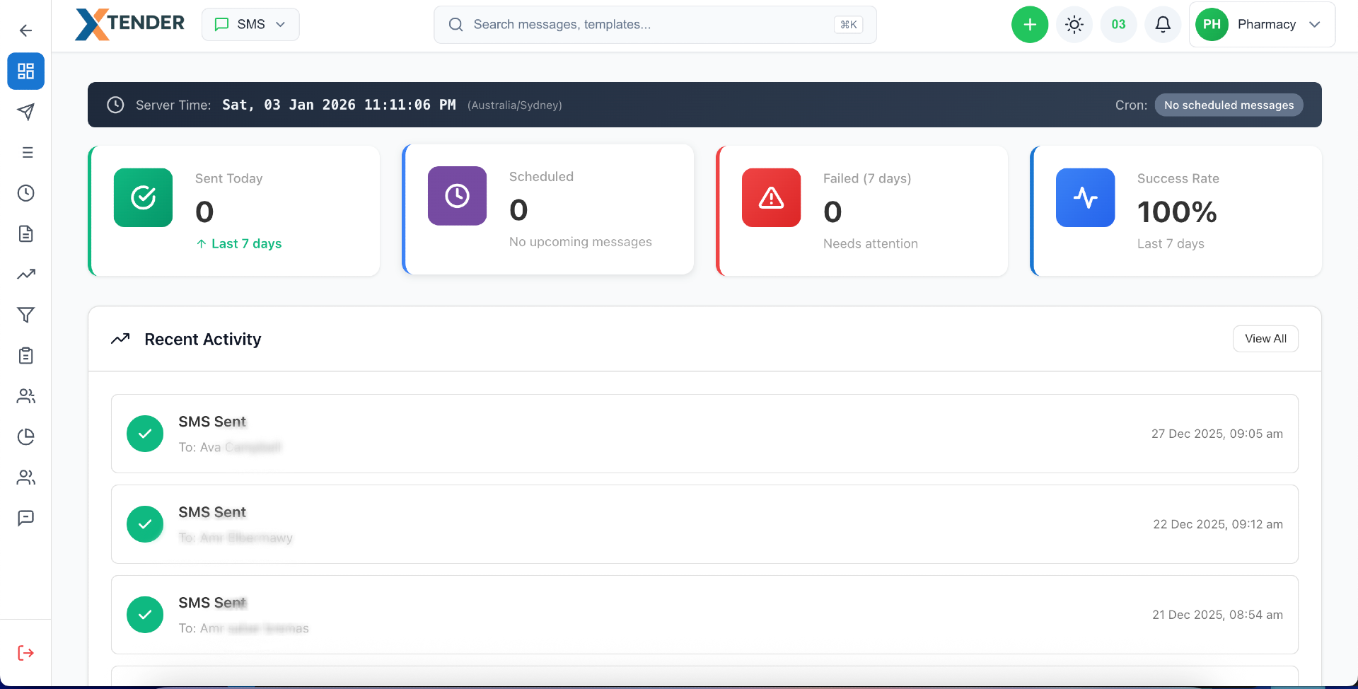 Xtender SMS Communication